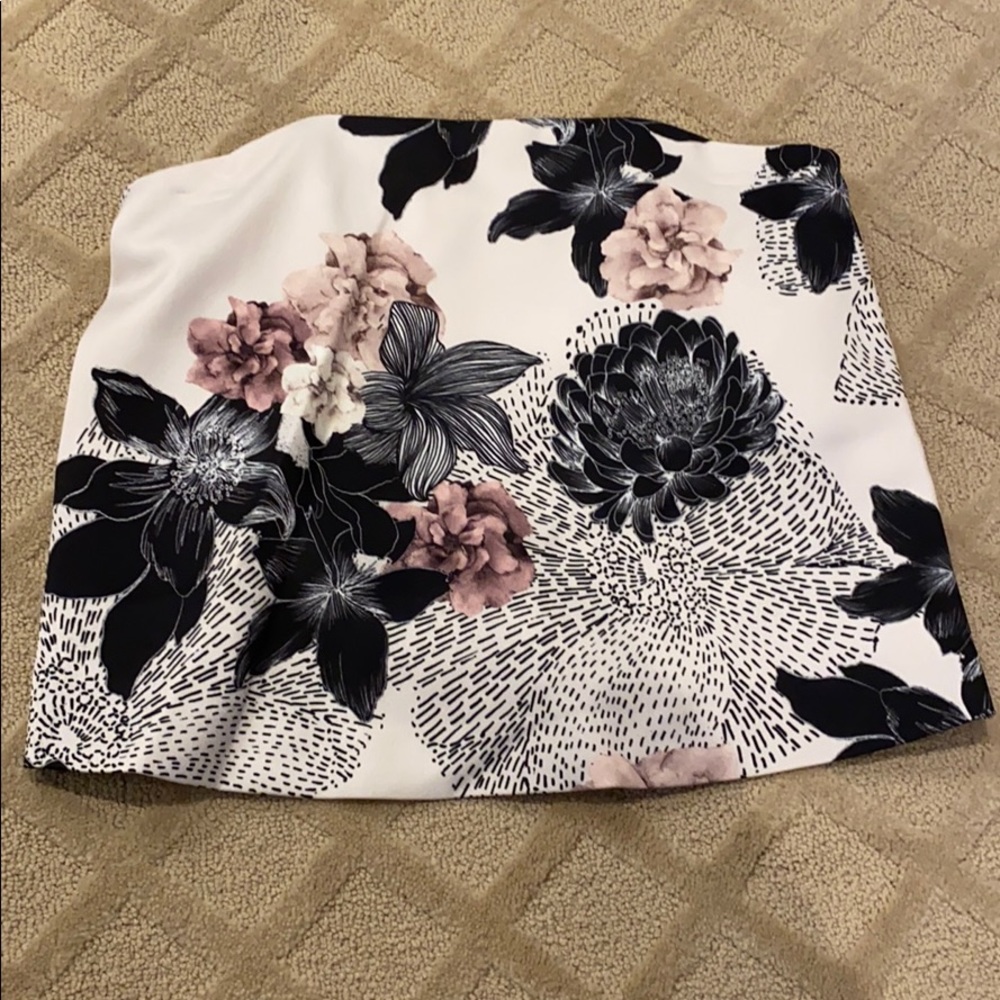 Keepsake satin floral bustier xs